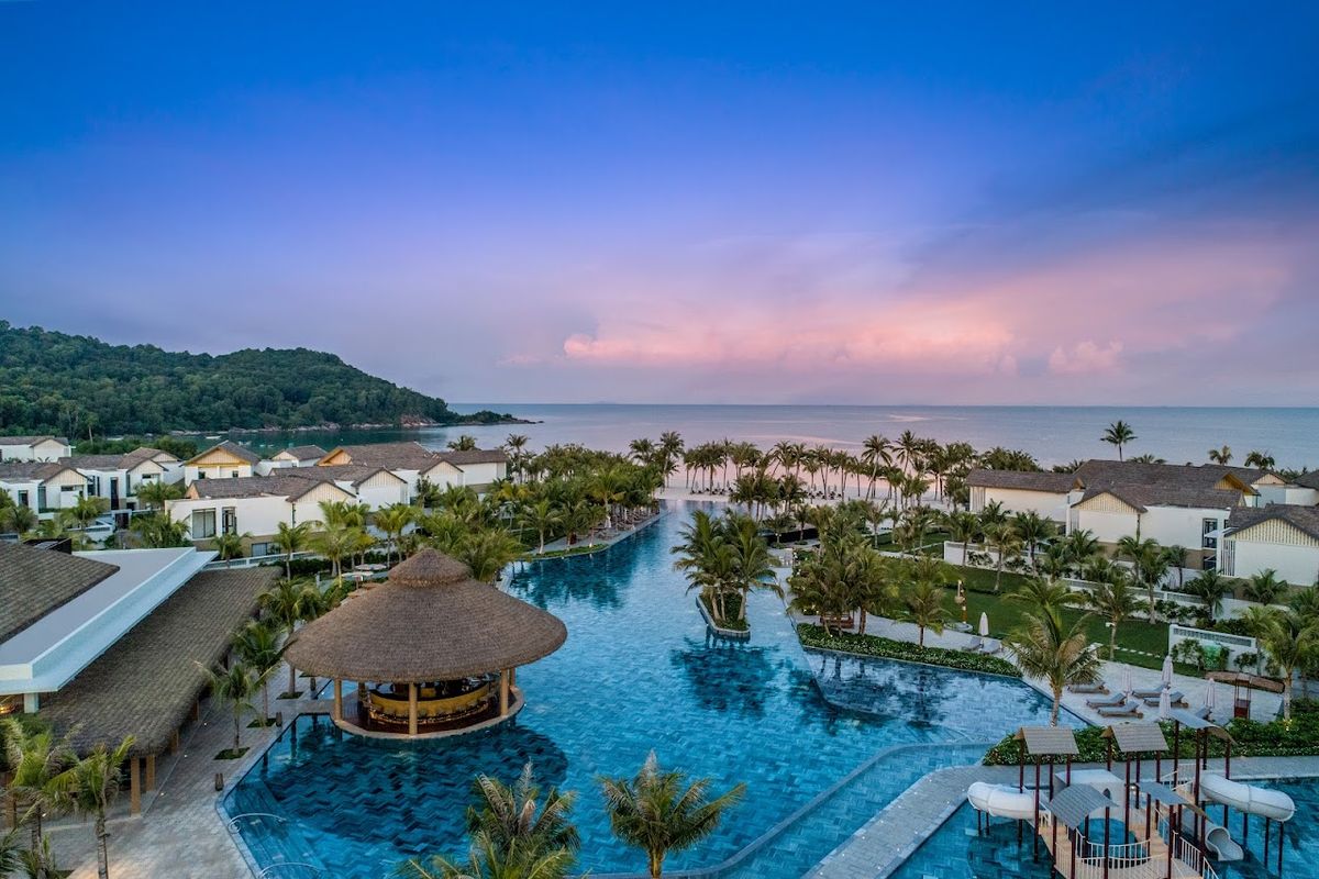 New World Phu Quoc Resort exterior in Long Beach